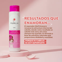 Girls Repolarizer (Conditioner) with Extracts of Aloe Vera, Onion, Argan Oil, Panthenol, Keratin, Flax Seeds and UV Filter.