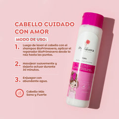 Girls Repolarizer (Conditioner) with Extracts of Aloe Vera, Onion, Argan Oil, Panthenol, Keratin, Flax Seeds and UV Filter.