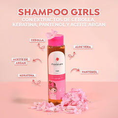 Girls Shampoo with Onion Extract, Keratin, Panthenol, and Argan Oil. Salt & Paraben Free. 13.52 oz