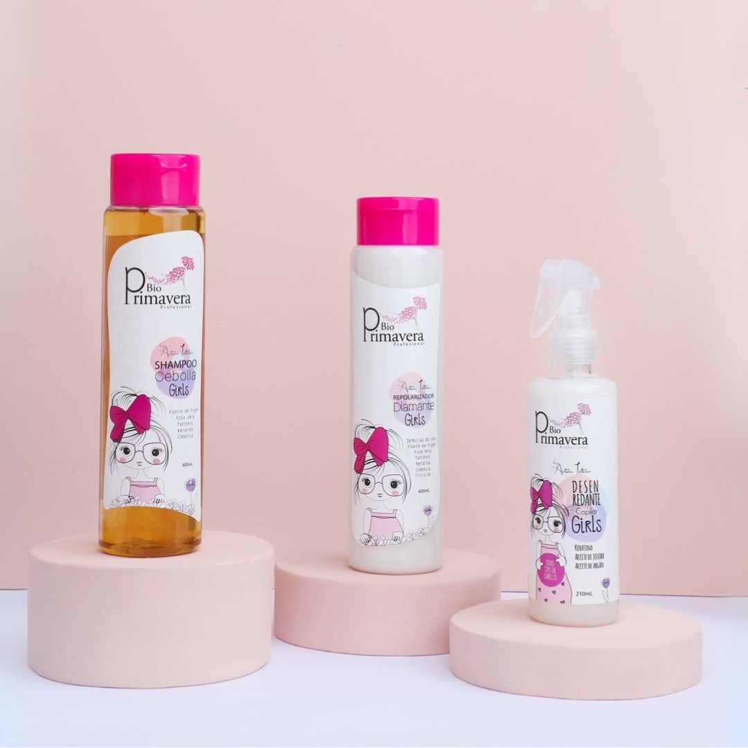 Kit Trio Girl's; Shampoo Grils, Repolarizador & Desenredante Capilar